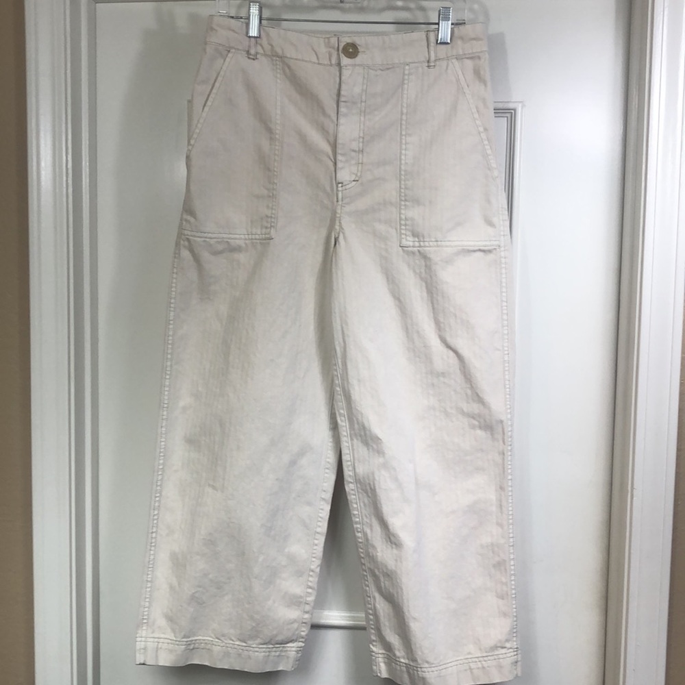 Free People cropped wide leg high waisted utility pants! - Picture 3 of 9